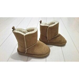 JOE FRESH BEIGE FAUX SUEDE BABY BOY TODDLER BOOTS SIZE 5
